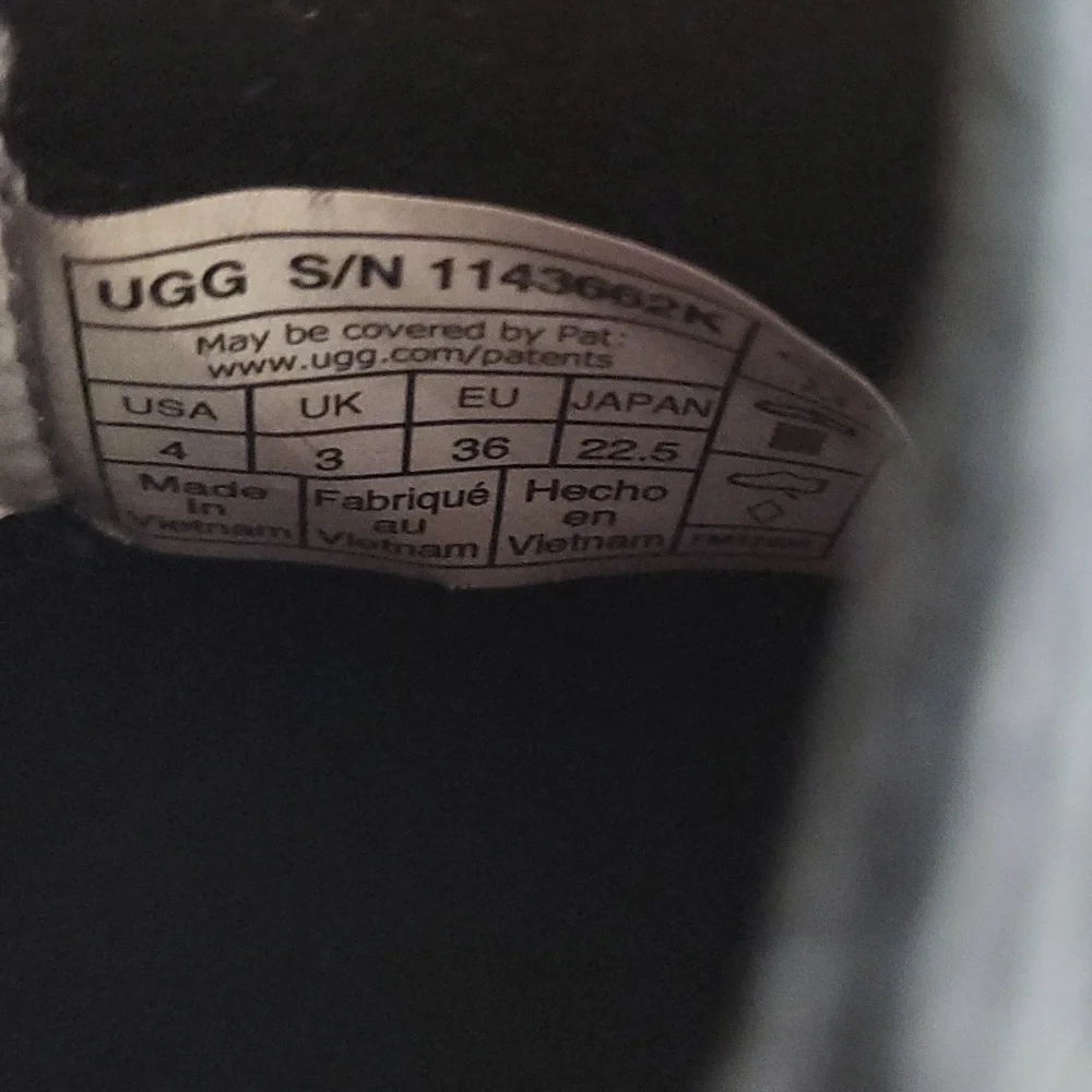 Uggs Black Soft Leather Booties